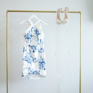 White Floral Bodycon Dress